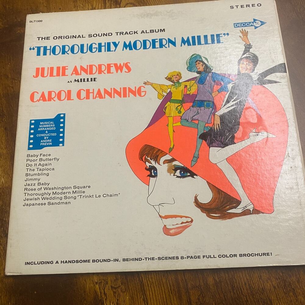Thoroughly Modern Millie 1967 Booklet Julie Andrews Carol Channing Vinyl Record